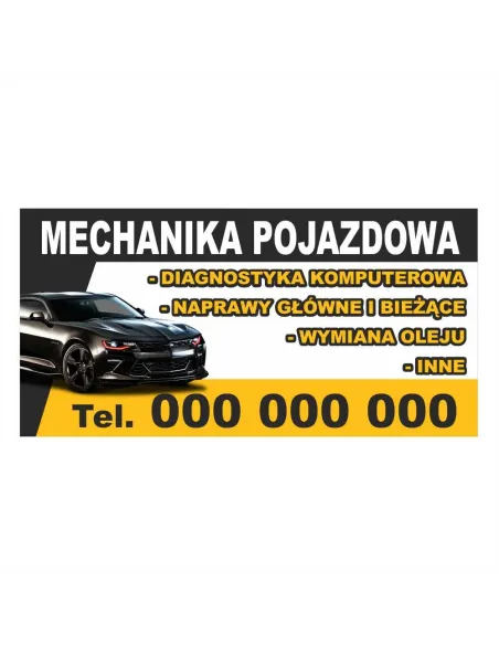 Baner – Mechanika Pojazdowa Gotowy Projekt Reklamowy
