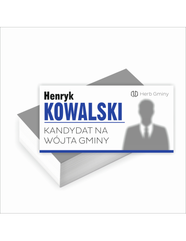 Wizytówki Wyborcze Gotowy Projekt Gratis 200 sztuk Wybory
