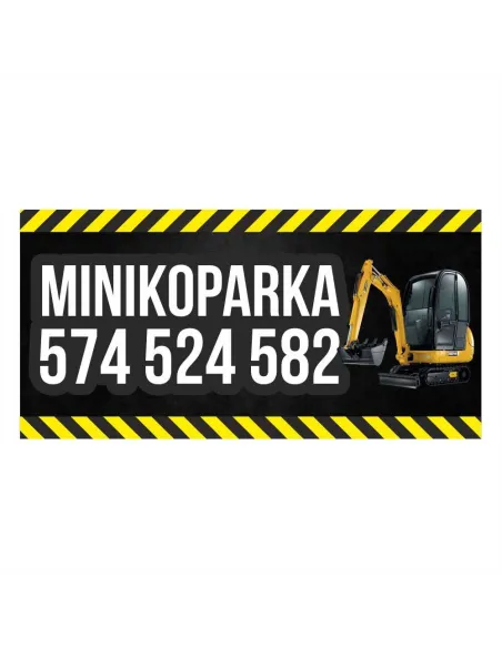 Baner Reklamowy Gotowe Wzory Banerów – Minikoparka