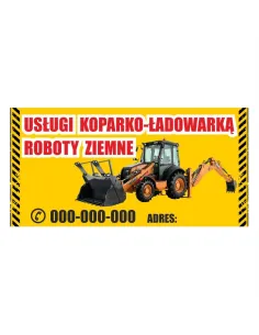 Baner – Usługi Koparko Ładowarką Roboty Ziemne Reklamowy