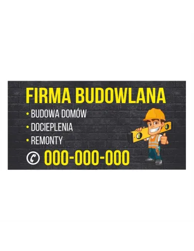 Baner Reklamowy Gotowe Wzory Banerów – Firma Budowlana