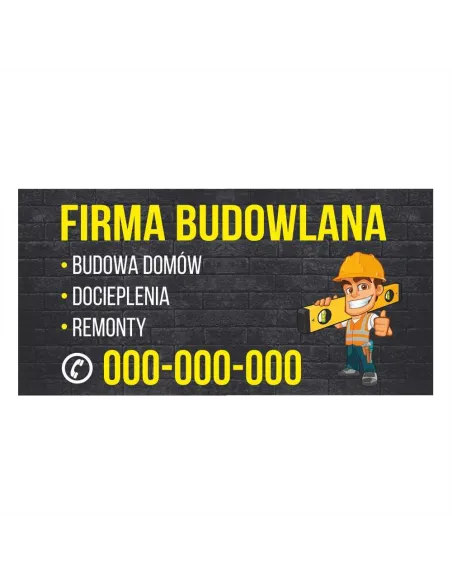 Baner Reklamowy Gotowe Wzory Banerów – Firma Budowlana
