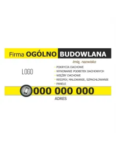 Baner – Firma Ogólno Budowlana Gotowy Projekt Reklamowy