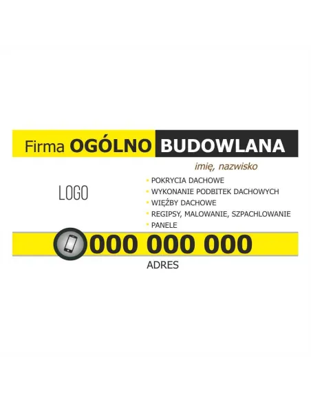 Baner – Firma Ogólno Budowlana Gotowy Projekt Reklamowy