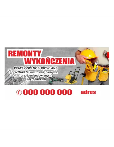 Baner – Remonty Wykończenia Gotowy Projekt Reklamowy