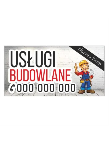 Baner – Usługi Budowlane Reklamowy Gotowe Wzory Banerów