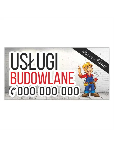 Baner – Usługi Budowlane Reklamowy Gotowe Wzory Banerów