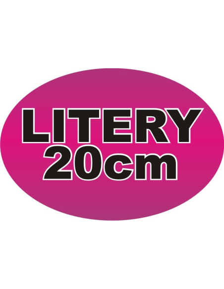 Naklejki 20cm Litery Cyfry Samoprzylepne Reklama Napisy