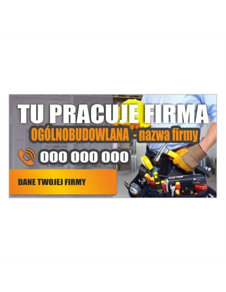 Baner Reklamowy Gotowe Wzory Banerów – Tu Pracuje Firma