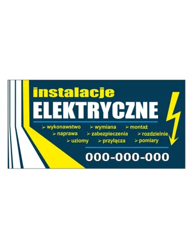 Baner – Instalacje Elektryczne Reklamowy Gotowe Wzory