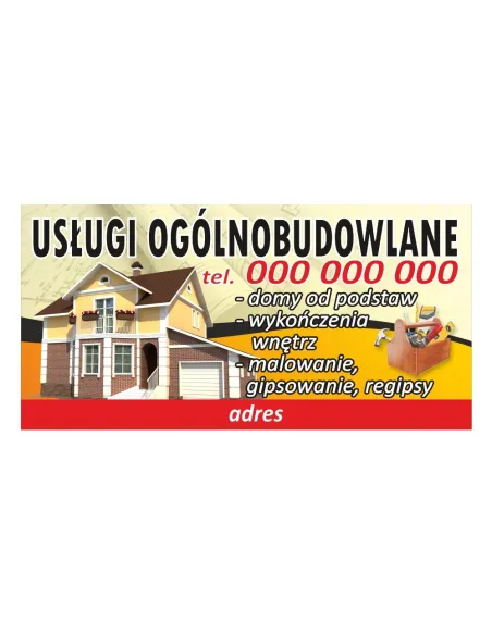 Baner – Usługi Ogólnobudowlane Gotowy Projekt Reklamowy