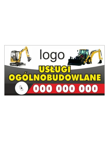 Baner – Usługi Ogólnobudowlane Reklamowy Gotowe Wzory