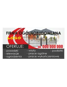Baner – Firma Ogólnobudowlana Gotowy Projekt Reklamowy
