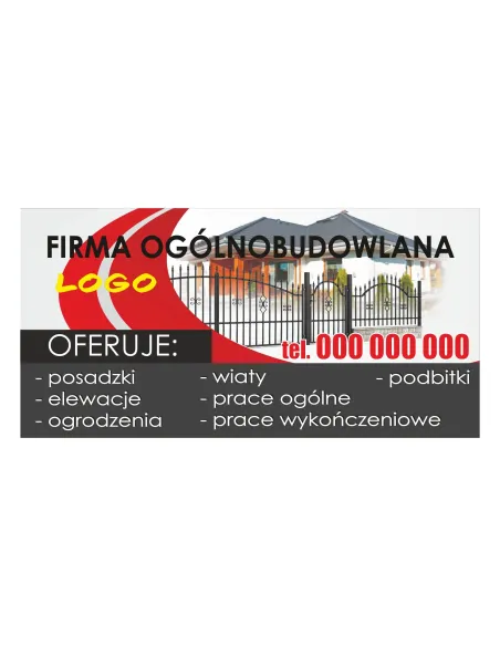 Baner – Firma Ogólnobudowlana Gotowy Projekt Reklamowy