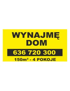 Baner Reklamowy Gotowe Wzory Banerów – Wynajmę Dom