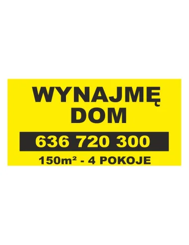 Baner Reklamowy Gotowe Wzory Banerów – Wynajmę Dom