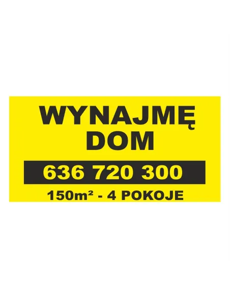 Baner Reklamowy Gotowe Wzory Banerów – Wynajmę Dom