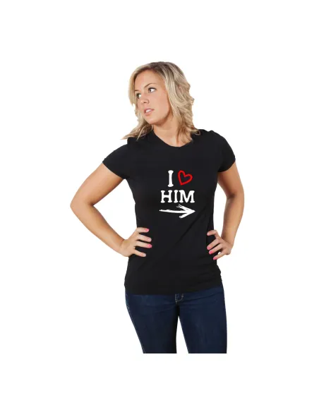 Koszulka z Nadrukiem Personalizowany na Prezent Love Him