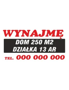 Banery Gotowe Sprzedam Wynajmę Personalizowany z Nadrukiem