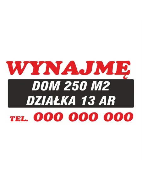 Banery Gotowe Sprzedam Wynajmę Personalizowany z Nadrukiem