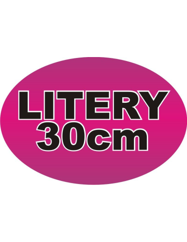 Naklejki 30cm Folia Reklamowa Litery Cyfry Samoprzylepne