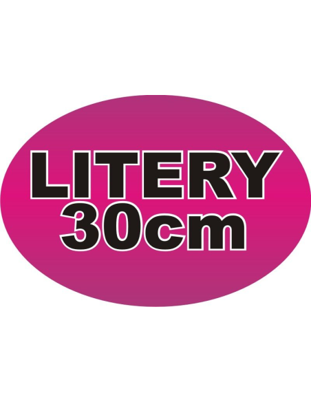 Naklejki 30cm Folia Reklamowa Litery Cyfry Samoprzylepne