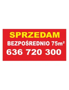 Baner Sprzedam Bezpośrednio Gotowy Wzór Personalizowany