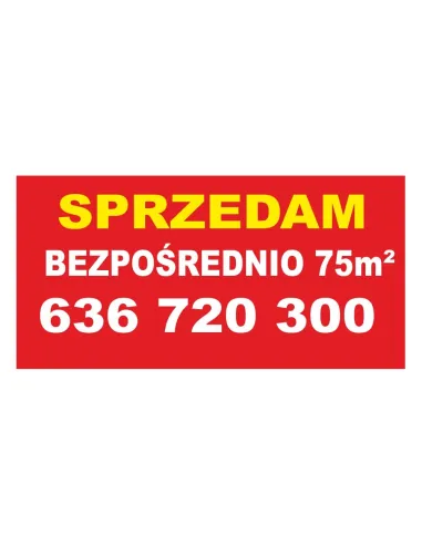 Baner Sprzedam Bezpośrednio Gotowy Wzór Personalizowany