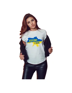Koszulka z Nadrukiem Jesteśmy z Wami Personalizowany