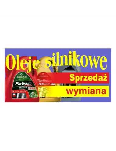 Gotowy Baner Oleje Silnikowe Personalizowany z Nadrukiem