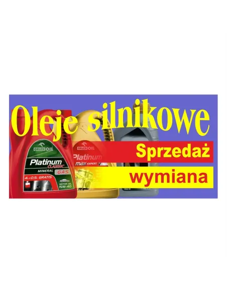 Gotowy Baner Oleje Silnikowe Personalizowany z Nadrukiem