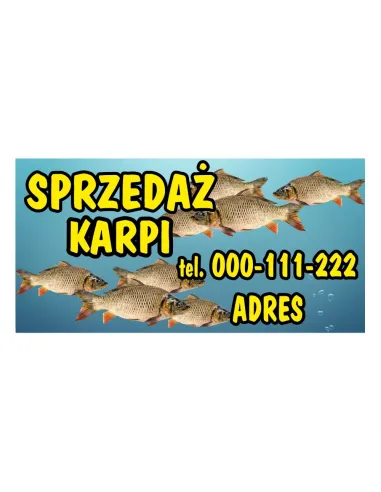 Baner Sprzedaż Karpi Ryby Świąteczne Personalizowany