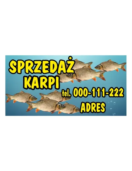 Baner Sprzedaż Karpi Ryby Świąteczne Personalizowany