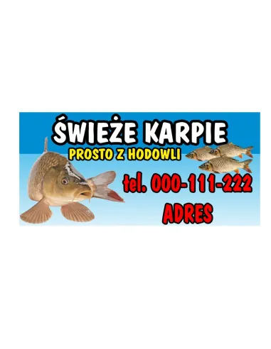Baner – Sprzedaż Karpi Ryby Świąteczne Personalizowany