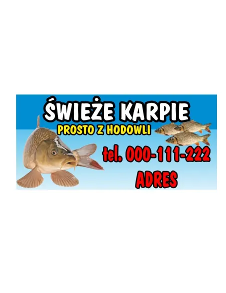 Baner – Sprzedaż Karpi Ryby Świąteczne Personalizowany