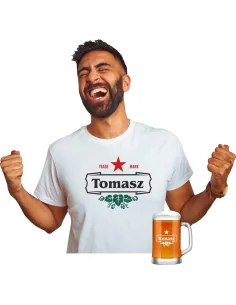 Koszulka + Kufel Prezent na Urodziny 30 40 50 60 z Grafiką