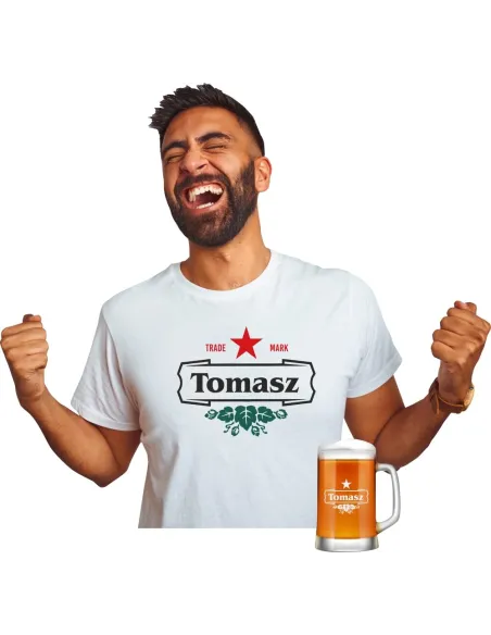 Koszulka + Kufel Prezent na Urodziny 30 40 50 60 z Grafiką