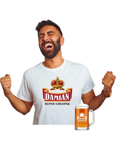 Koszulka + Kufel Prezent na Urodziny 30 40 50 60 do Firmy