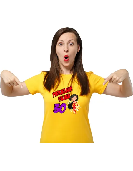 Koszulka Prezent Urodziny Piekielnie Fajna 30 z Nadrukiem