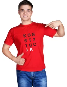 Koszulka z Nadrukiem na Prezent Napis Konstytucja Reklamowy