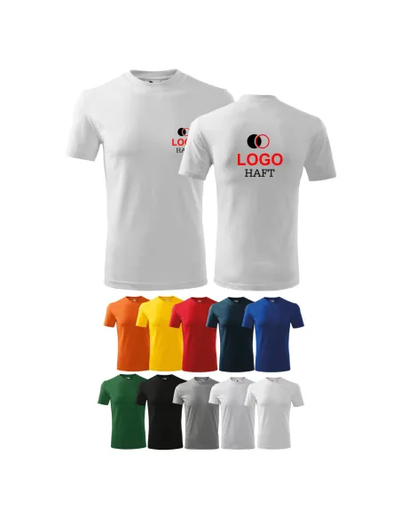 T – Shirt Koszulka Firmowa Męska z logo Haftem z Haftem