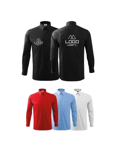 Koszula Męska na Dł Rękaw Haftem logo Firmy x5 z Haftem