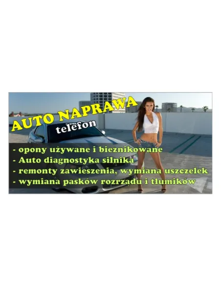 Baner Reklamowy Gotowe Wzory Banerów Auto Naprawa na Auto
