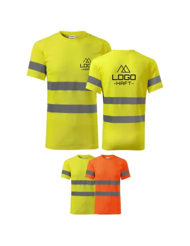 Koszulka Ostrzegawcza Robocza Odblaskowa Haftem z Haftem