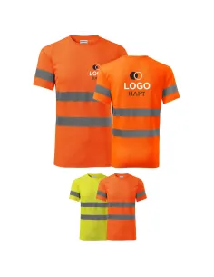 Koszulka Robocza Odblaskowa Własnym Haftem logo z Haftem
