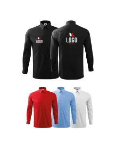 Koszula z Kołnierzem Haftem logo Firmy x10 Personalizowany