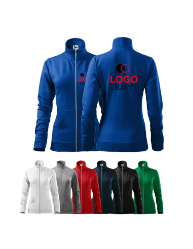 Bluza Damska Rozpinana z Haftem logo Firmy Nadruk z logo