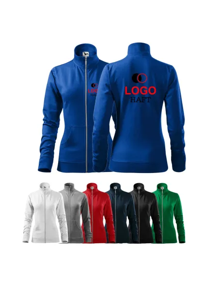 Bluza Damska Rozpinana z Haftem logo Firmy Nadruk z logo