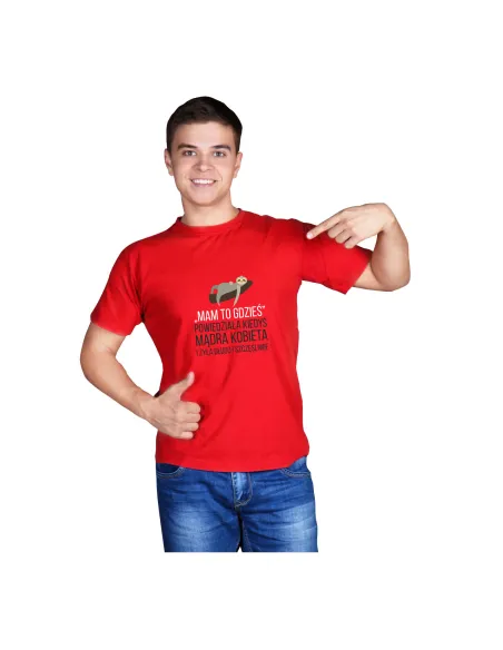 Koszulka z Nadrukiem Napis Prezent Mam To Gdzieś na Prezent