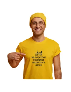 Koszulka z Nadrukiem Jestem Największym Pogromcą na Prezent
